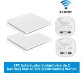 Smart Switches 1/2gang no battery required waterproof panel Push Button wall Light Switch Wireless Remote Control Switch Set