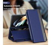 Leather Electroplating Holder Pen Slot Tape Phone Case for Samsung Galaxy Z Fold 6 5 4 3 Fold5 Fold4 Fold3 Magnetic Flip Cover