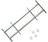 vidaXL Reja de Seguridad  para Ventanas Ajustable con 2 Travesaños Dimensiones 500-650 mm, 700-1050 mm, 1000-1500 mm