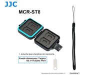 JJC 8 Slots SD Micro SD TF Memory Card Case Water-Resistant Anti-Shock SD MSD TF Micro SDXC Card Holder Storage Organizer