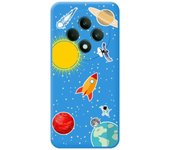 Tumundosmartphone Funda Silicona Líquida Azul para Oppo Reno 12FS 4G / 12 FS 5G diseño Espacio Dibujos