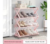 X-shaped Shoe Rack Dustproof Metal Shoe Storage and Organization Household Simplicity Assemble Removable Multi-storey Cabinet