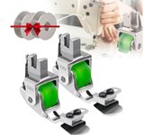 Prensatelas para dobladillo enrollado ajustable y versátil, prensatelas para máquina de coser con dobladillo enrollado, prensatelas para dobladillo enrollado para coser, pie para dobladillo para máquina de coser, herramienta para dobladillo (2 colores)