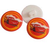 Disney – Vehículos – Pack de 3 Botones Decorativos – (licencia oficial) – Cars – Rayo McQueen – Coches – Carreras – Racers – 2,1 x 2,1 cm. – Moda The Happy Patch