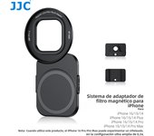 JJC Double-Sided Magnetic Phone Lens Filter Adapter with 1/4-20 Screw Cold Shoe Mount fit iPhone 16 Pro Max 15 14 Pro Max Plus