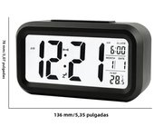 LED Digital Alarm Clock Table Alarm Clock Watch Electronic Desktop Clocks USB Wake Up FM Radio Time Projector + Snooze Function
