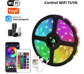 WiFi LED Strip Light Tuya Smart Life Flexible Light Lamp USB Desktop Screen TV BackLight Diode Tape Support Alexa Google