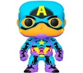 Funko - Figura Pop Marvel Captain America Black Light Exclusive - Funko Pop Coleccionable De Edición Limitada - Funko Pop Diseño Detallado Y Realista - Funko Pop Ideal Para Regalo - Funko Pop Gran Variedad De Personajes