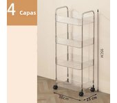 Mobile Shelf with Wheel Multi-Layers Storage Rack Home Trolley for Snacks Cosmetic Sundries Organizer 2/3/4 Tiers Rolling Cart