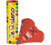 Set San Valentín - Megatubo Lacasitos 1,5 Kg "Te Quiero" + Bombones Corazón Mr. Wonderful (Color y Frase) - Romántico y Dulce - Marca Lacasa S.A. - Box de Chocolates Decorativo para Regalo