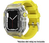 44mm 40mm Glacier Modification Kit Rubber Band For Apple Watch 9 8 7 45MM 41MM Transparent Mod Case For iWatch Series 6 SE 5