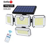 Lámpara Solar Ajustable Con Cabeza De Iluminación Amplia IP65 Impermeable 20W 122/333LED Luz Solar Super Brillante Para Exterior E Interior