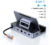 Baseus USB C Docking Station for Steam Deck for Nintend Switch Type C to HDMI 4K@60Hz RJ45 Gigabit PD 100W Type C USB 3.0 Hub