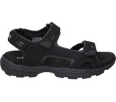 SKECHERS | Sandalias Skechers Relaxed Fit: Conner Louden para Hombre – Sandalias en Color Negro – Sandalia de Verano con Velcro – Memory Foam – Vegan – Relaxed Fit – Cómodas y Versátiles – Modelo 64487-BLK