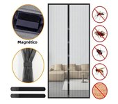 100x210cm Magnetic Screen Door Mesh Curtain Mosquito Net Bug Hands Free Partition Mute Striped Door Curtain Bedroom Ventilation