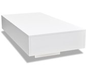 vidaXL Mesa de centro Blanco, Negro, Mesita de Salón o Comedor o Auxiliar Mesa de Café Meuble Salón