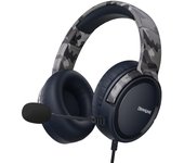 BINNUNE Gaming Headset with Mic for PS4 PS5 Xbox Series X|S Xbox One PC Switch Wired Gaming Headphones for Playstation 5 Xbox 1