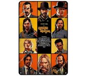 Quentin Movie Tin Sign Retro Poster  Django Metal Sign Plate for Bar Club Man Cave  Vintage Plaque Home Decor Iron Painting  Wal
