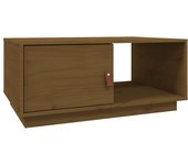 vidaXL Mesa de centro de madera maciza de pino 80x50x35,5 cm Natural, Blanco, Gris Mesita de Salón o Comedor o Auxiliar Mesa de Café Meuble Salón