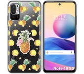 Tumundosmartphone Funda Gel Transparente para Xiaomi Redmi Note 10 5G / POCO M3 PRO 5G diseño Piña Dibujos