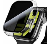 Watch Case For Apple Watch Series 9/8/7/6/5/4/SE Privacy Screen Protector 45mm 41mm 44mm 40mm 49mm Tempered Film iWatch Cover