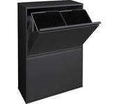 ARREGUI Cubo de Basura y Reciclaje de Acero de 4 Compartimentos | Cubos de Basura de Cocina | Contenedores de Reciclaje para Casa u Oficina | 4x17L (68L)