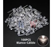 100PCS/LOT 5mm LED Diode F5 Assorted Kit IBUW White Green Red Blue Yellow Orange Pink Purple Warm White DIY Light Emitting Diode
