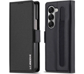 For Samsung Z Fold 6 5 4 3 Fold6 Fold5 Fold4 Fold3 5G Business Leather Case with Pen Holder Wallet Cards Slot Flip Phone Cover