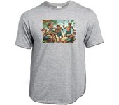 MERCHANDMANIA CAMISETA GRIS MEZCLA chiringuito playa amigos fiesta verano beach club moda verano tshirt
