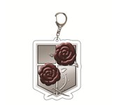 Anime Attack of The Giants Levi Ackerman Allen Yeager Keychain Pendant Role Playing Double Sided Acrylic Keychain KeyringJewelry