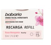 BABARIA CREMA FACIAL ANTIARRUGAS ROSA MOSQUETA SPF 15 RECARGA 50ML