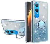 KADEM Para OnePlus Nord CE4 Lite 5G Anillo De La Caja Pie De Apoyo TPU Flores Brillo Teléfono Gradient-Cubierta Ro