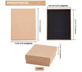 10 Pcs Paper Gift Boxes 3.46×3.21×2.09 Inch Square Watch Box Kraft Jewelry Gift Box with Pillow Cardboard Bracelet Storage Box