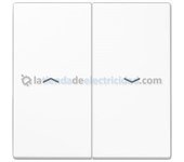 Tecla doble para interruptor o pulsador de persiana BLANCO JUNG LS 995 P WW