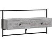 vidaXL Mueble TV de pared madera ingeniería 100,5x30x51 cm, Mueble de Salon, Mueble TV, Mueble TV salon, Mesa de TV, Mueble tele