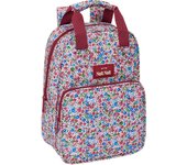 MOCHILA INFANTIL NAIT NAIT "FLORES COIMBRA BURDEOS"