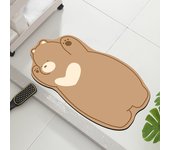 Cartoon Shaped Diatomaceous Earth Mud Quick Drying Floor Mat, Bathroom Absorbent Carpet, Animal Shaped Door Mat, Rubber Anti SLI