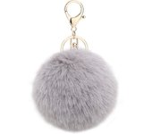 Pom Pom Fluffy Keyring Soft Plush Charm Ring Keyfob Faux Fur Balls Bag Pendant Keychain Decoration