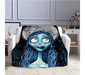 Horror Corpse Bride Blanket Soft Warm Throw Blanket for Bed Sofa Queen Size Halloween Decor Scary Movie Blanket Birthday Gifts