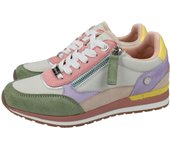 Deportivos marca REFRESH para mujer en color multicolor. Deporivas multicolor para mujer, con cuña y cordones, deportivas casuales para chicas, diseño moderno y juvenil