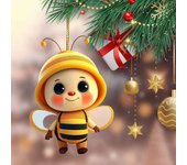Little Bees  Hanging Ornament Bee Keychain Bee Pendant Bee Festival Charm Keyring Bee Pendant Keyholder Bee Festival Keychain Or