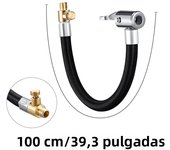 10/20/60/100cm Car Tire Inflator Hose Tube Inflatable Air Pump Extension Tube Adapter Twist Tyre Connection Locking Air Chuck