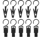 20 PCS Ganchos para lavandería Clip Clips para perchas de plástico antideslizantes portátiles con gancho giratorio de 360 grados para ropa Cortina Toalla de baño Sombrero Sábanas Abrigo