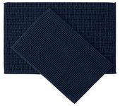 Juego de alfombras de baño de 2 piezas, juego de alfombrillas de baño de felpa de chenilla suave de secado rápido con respaldo de goma, juego de alfombras de baño absorbentes, alfombras de baño lavables para baño, blanco, 24 x 16 + 30 x 20