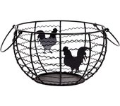 Cesta de recolección de huevos de alambre, caja de almacenamiento de cocina de granja, cesta de huevos, estantes de cocina