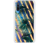 Funda compatible con Xiaomi Mi 9 - Hojas palmera rayas diagonales