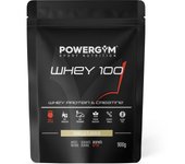 POWERGYM  Whey 100 Concentrado de Proteínas de Suero - Proteína con creatina, L-Glutamina, Vitaminas y Antioxidantes – Sin Azucares añadidos