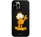 Funda original compatible con iPhone 12 Pro Max Negro con un diseño de Garfield Expresivo