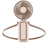 Mini ventilador eléctrico para colgar en el cuello, ventilador portátil recargable por USB, silencioso, plegable, doble propósito