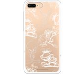 Funda original compatible con iPhone 7 Plus o iPhone 8 Plus con un diseño de Patron Esbozos Blanco